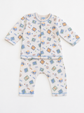 Baby Cotton Printed Co-Ord Set – Long Sleeve Top & Pants (Unisex)