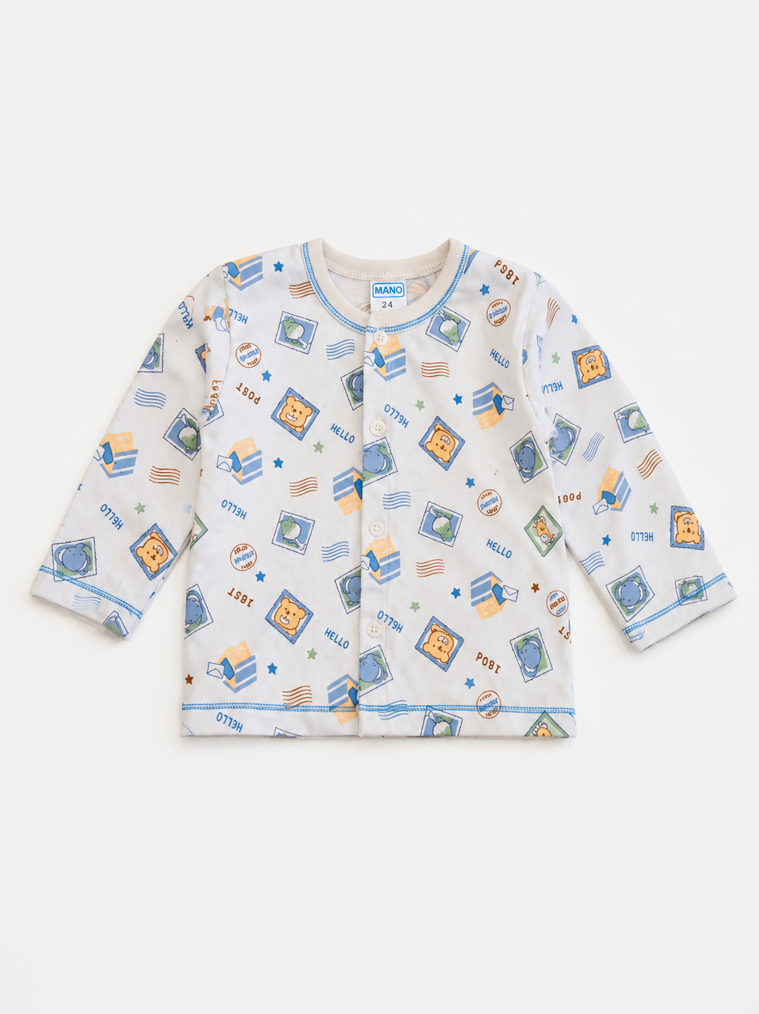 Baby Cotton Printed Co-Ord Set – Long Sleeve Top & Pants (Unisex)
