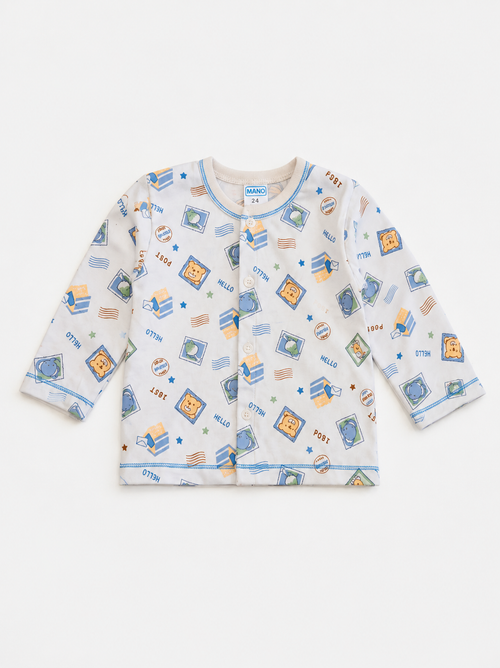 Baby Cotton Printed Co-Ord Set – Long Sleeve Top & Pants (Unisex)