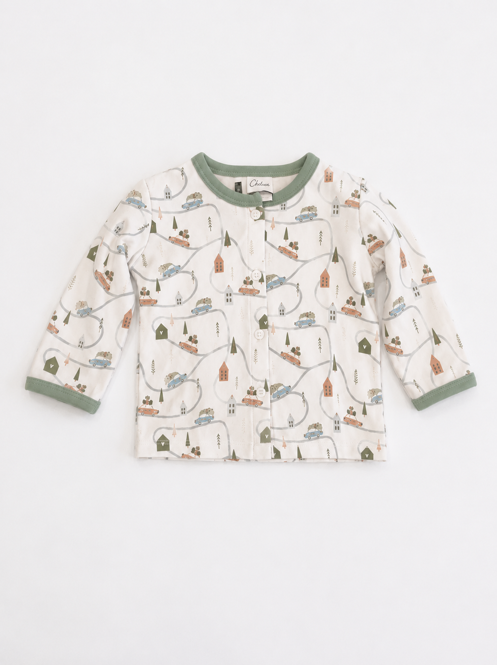 Baby Road Trip Print Cotton Pajama Set – 2-Piece Long Sleeve Sleepwear