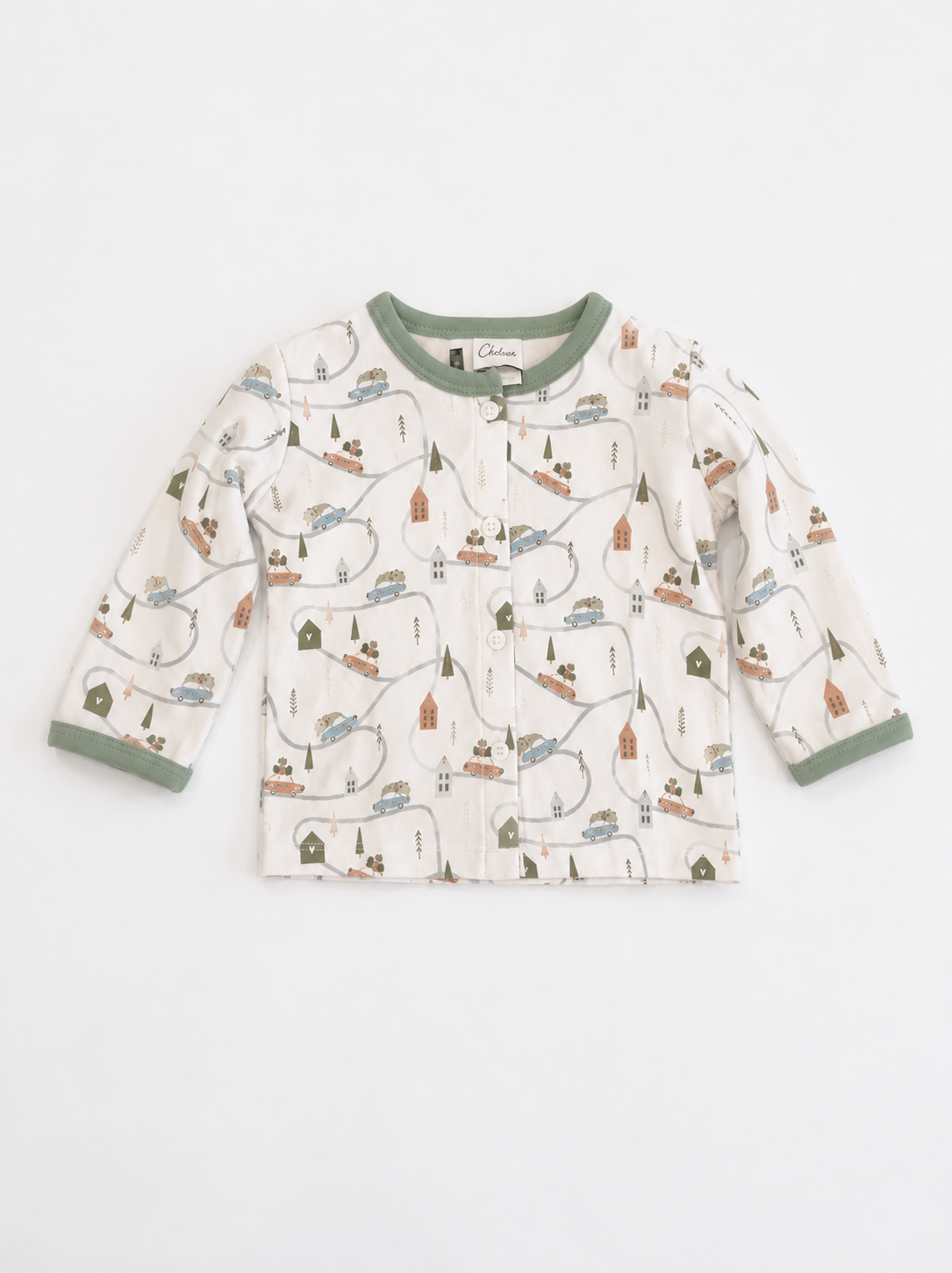Baby Road Trip Print Cotton Pajama Set – 2-Piece Long Sleeve Sleepwear