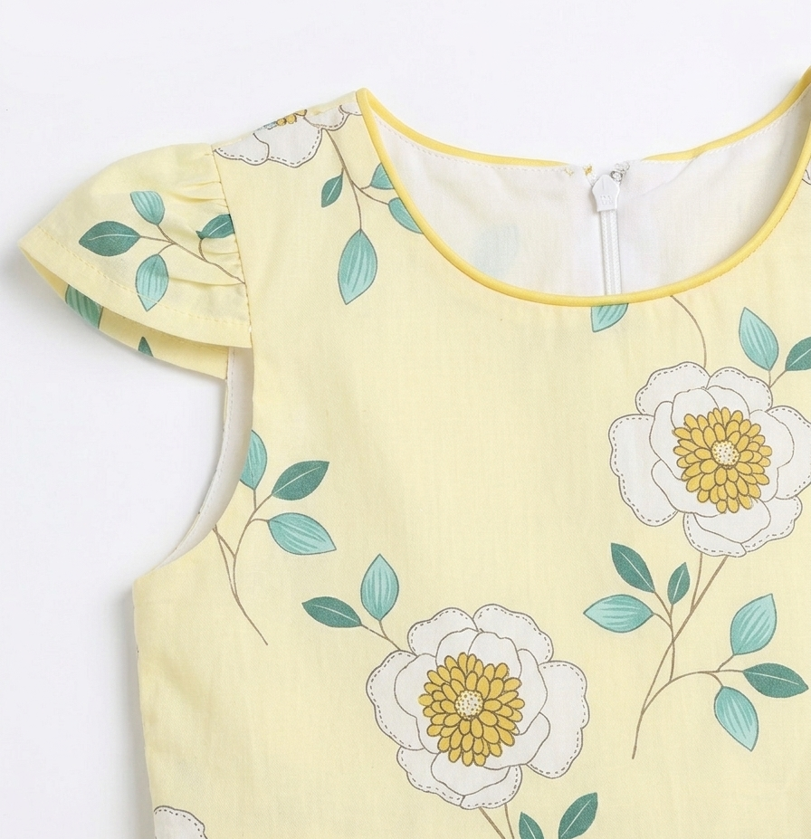 Sunny Daisy Delight – Premium Cotton Frock for Baby Girls