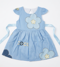 Sky Blue Floral Joy – Cotton Summer Frock for Baby Girls