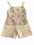 Baby Bear Print Sleeveless Top & Shorts Set – Cute Summer Outfit 🧸✨