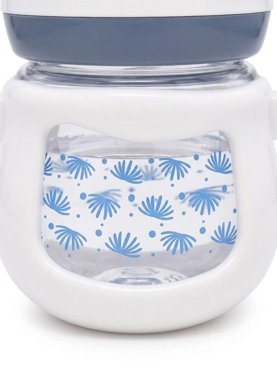 TinyWorld Cute Cartoon Panda Baby Feeding Bottle with Handles & Leak-Proof Lid