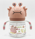 Minitree Crab-Themed Baby Sippy Cup – Leak-Proof Toddler Training Bottle with Dual Handles & Straw