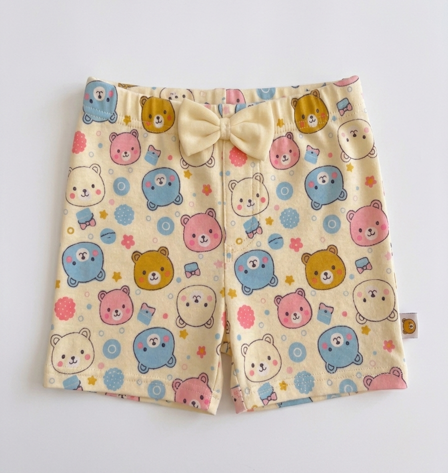 Baby Bear Print Sleeveless Top & Shorts Set – Cute Summer Outfit 🧸✨