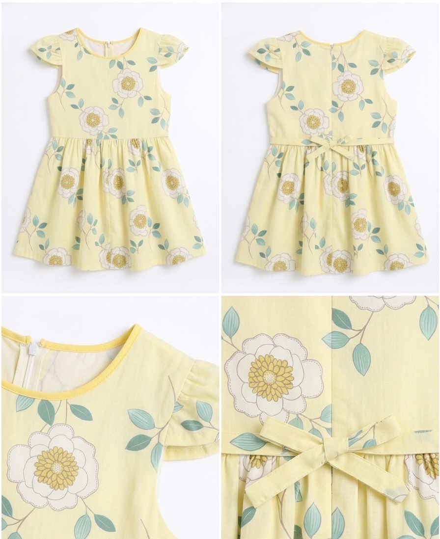 Sunny Daisy Delight – Premium Cotton Frock for Baby Girls