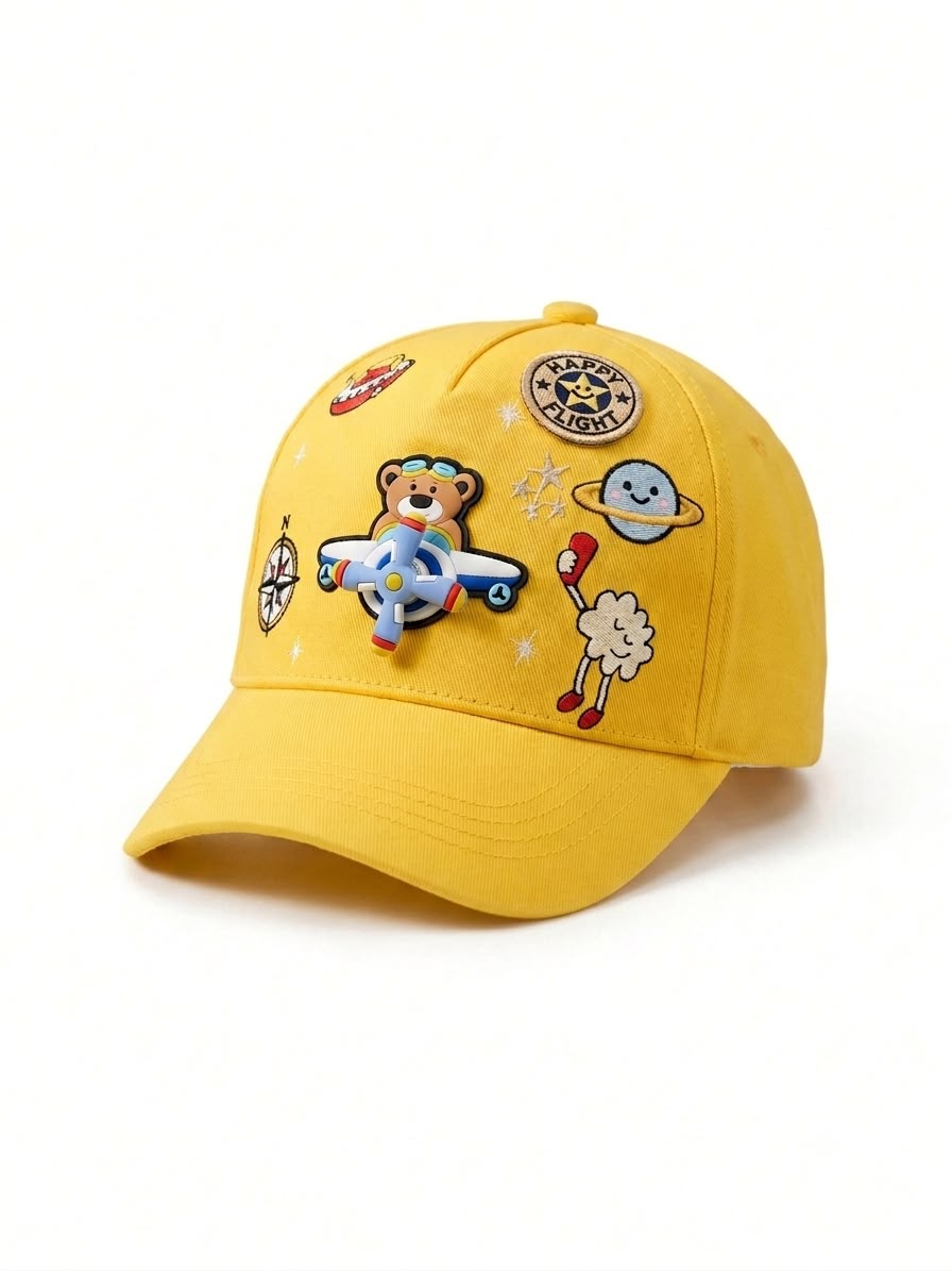 Kids Cute Cartoon Bear Baseball Caps – Adjustable Sun Hat for Boys & Girls