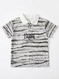Boys "Eternal Journey" Tiger Stripe Polo Shirt – Casual Short Sleeve Kids Top