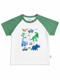 Boys' Dinosaur & Vehicle Raglan T-Shirt