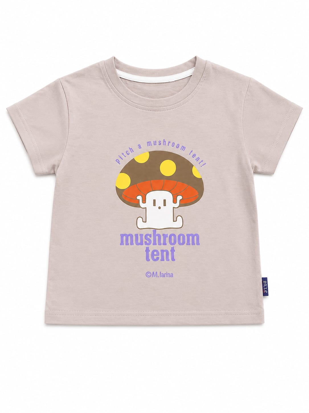 Boys Cute Mushroom Print Half Sleeve T-Shirt