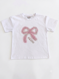 Crystal Bow Embellished Short Sleeve Tee