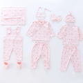 Deluxe 12-Piece Newborn Baby Layette & Essentials Gift Set – Soft Pink Cartoon Print
