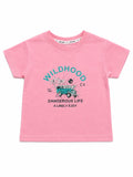 Kids Pink Graphic Printed T-Shirt
