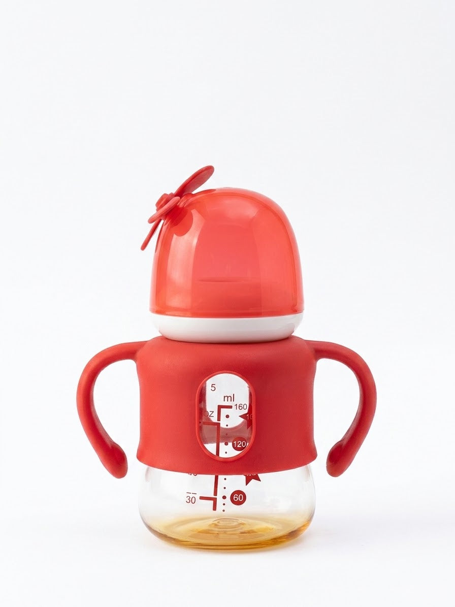 Baby Sippy Cup with Dual Handles and Windmill Propeller Lid – Leak-Proof Training Bottle