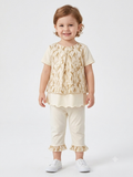 Girls' Abstract Print Tiered Tunic and Ruffle-Hem Leggings Set