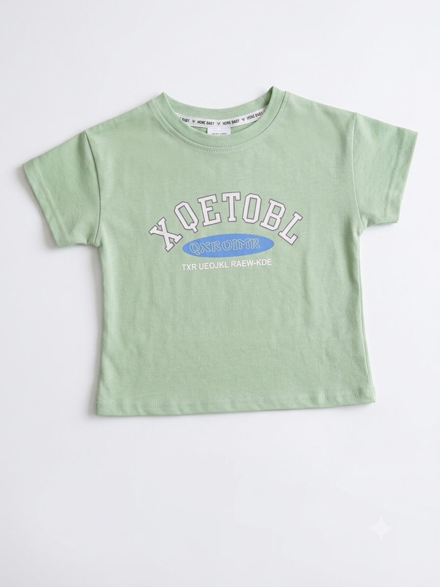 Graphic Crew Neck T-Shirt for Kids