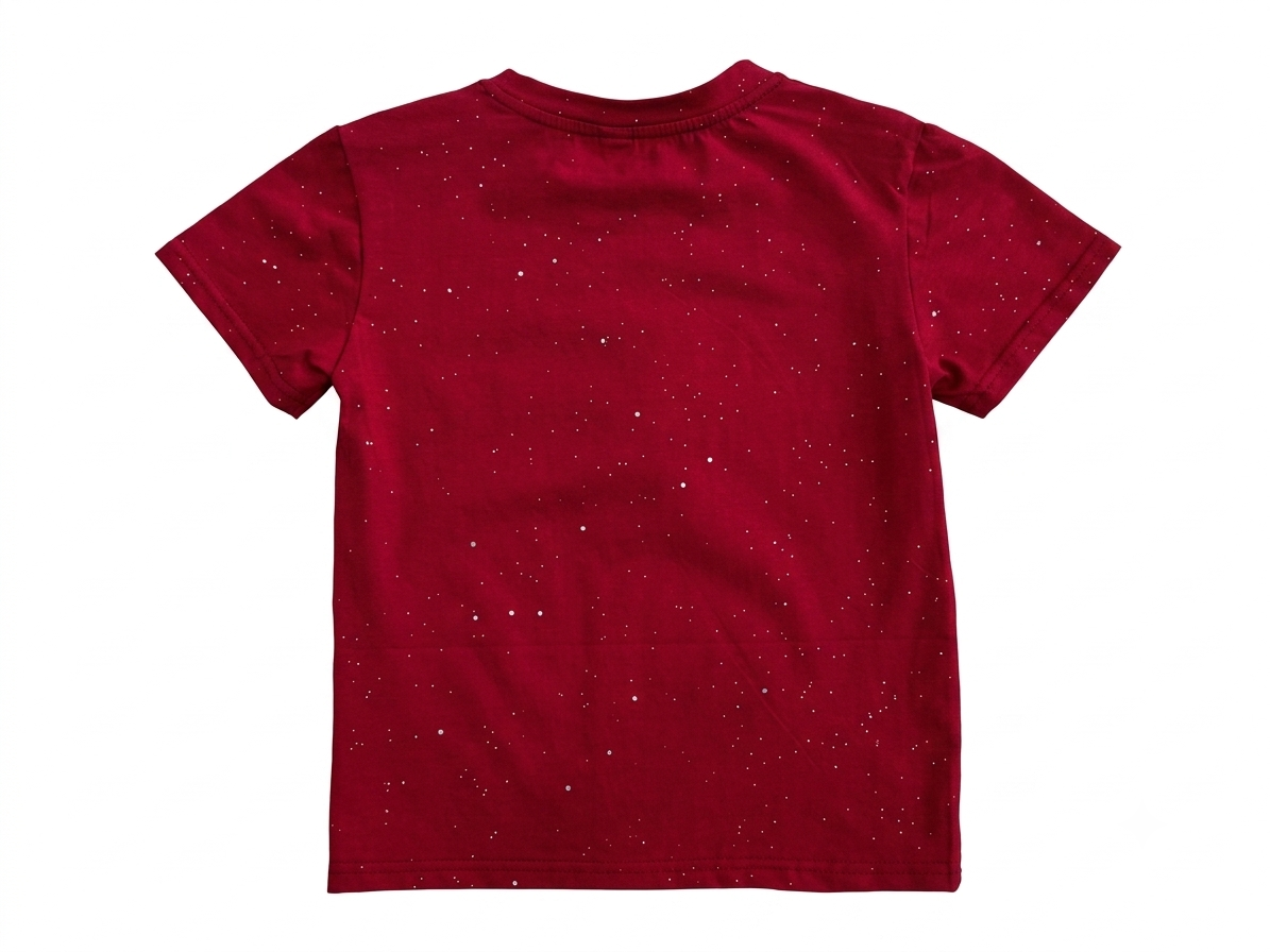 Girls' Embellished Floral Accent T-Shirt