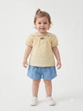 Toddler Girls' Floral Puff-Sleeve Top and Pleated Shorts Set