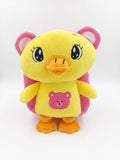 Cuddly Duckling Plush Backpack – Yellow & Pink